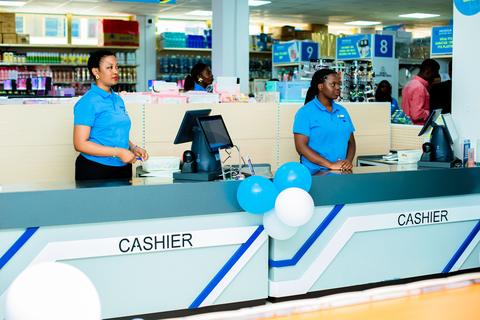 Staff member at cashier section
